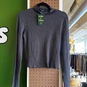 Zara Gray Long Sleeve Top